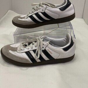 Adidas Samba Classic Leather Sneakers White Black Girls 4